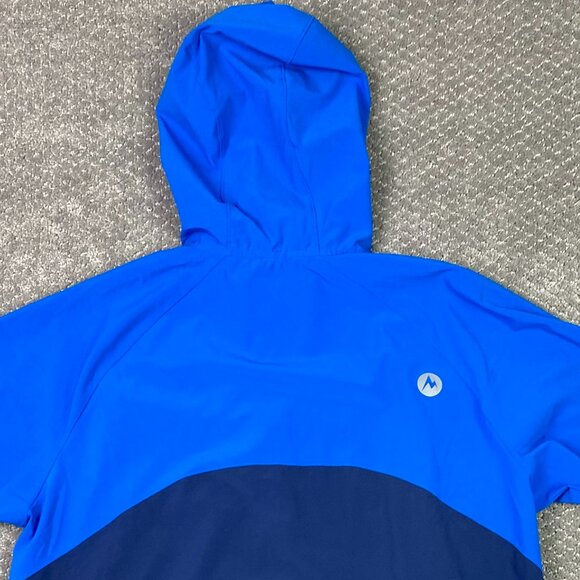 Marmot Lightstream Jacket Men's Large Blue Windbreaker Hiking Outdoor Hooded - Picture 6 of 12